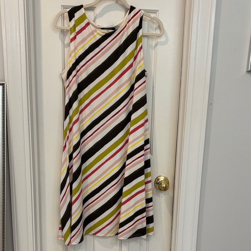 Nine West Vibrant Striped Mini Dress